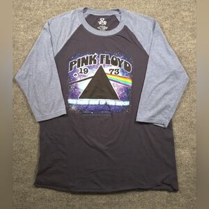 Pink Floyd Liquid Blue 3/4 Raglan Shirt Dark Side of the Moon Size Large